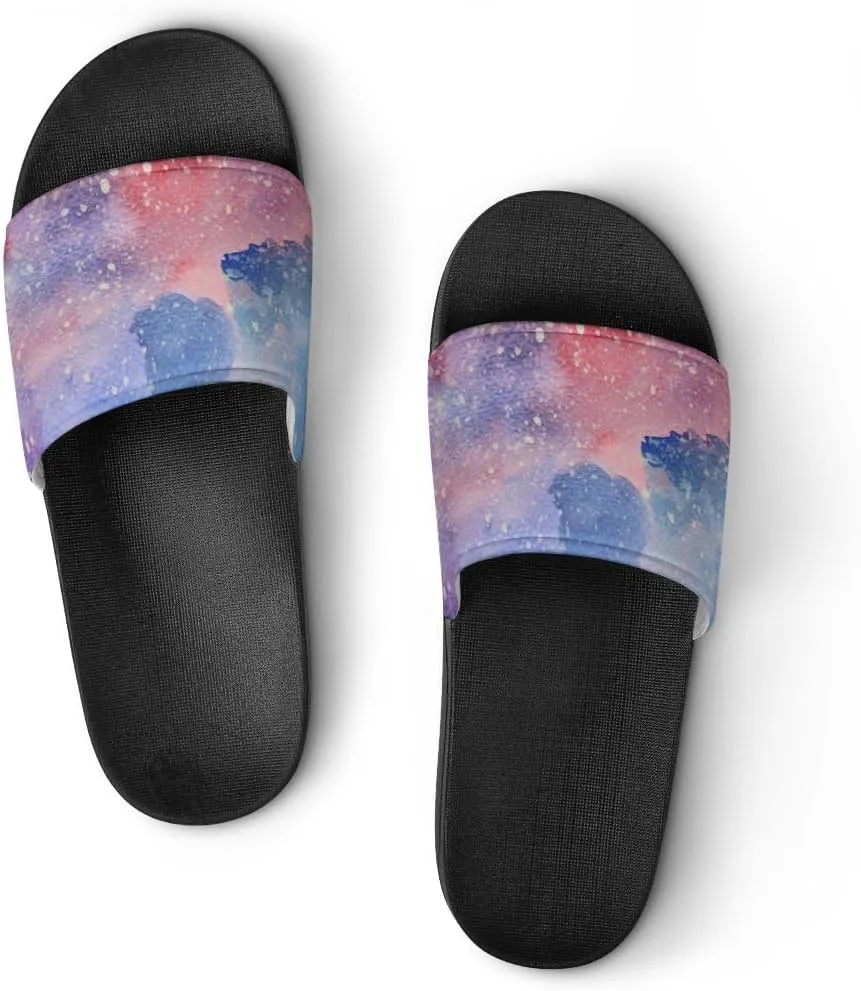 Unisex Slides for Women Men, Comfortable Slippers Slides, Non-slip Shower Shoes House Fashion Thick for Indoor & Outdoor（24062701）