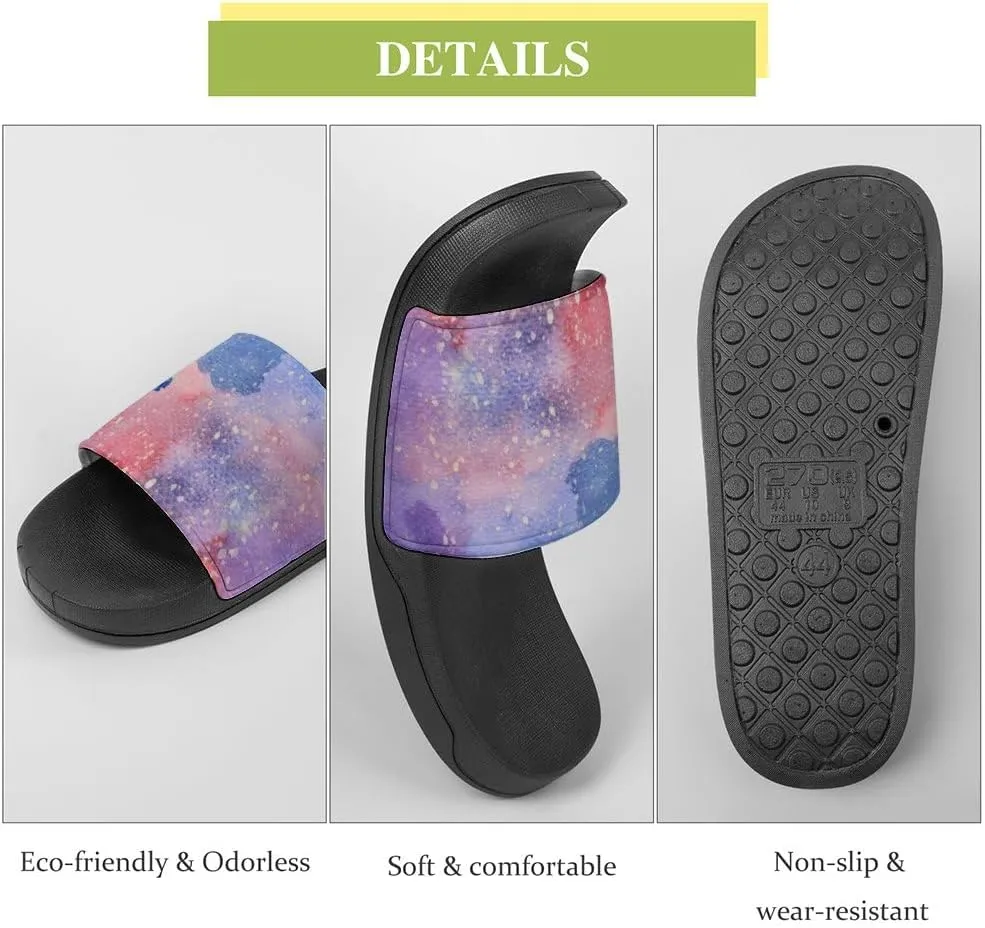 Unisex Slides for Women Men, Comfortable Slippers Slides, Non-slip Shower Shoes House Fashion Thick for Indoor & Outdoor（24062701）