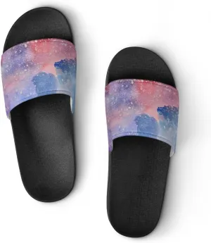 Unisex Slides for Women Men, Comfortable Slippers Slides, Non-slip Shower Shoes House Fashion Thick for Indoor & Outdoor（24062701）