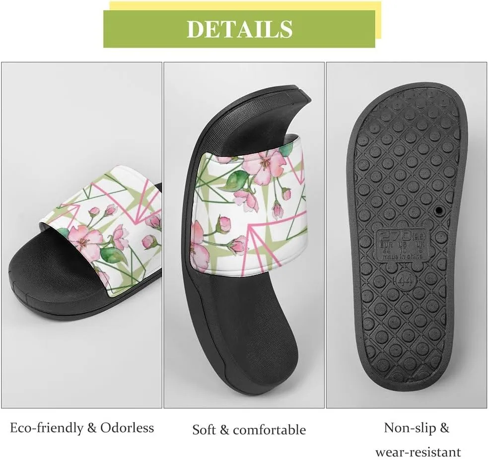 Unisex Slides for Women Men, Comfortable Slippers Slides, Non-slip Shower Shoes House Fashion Thick for Indoor & Outdoor（24080203）