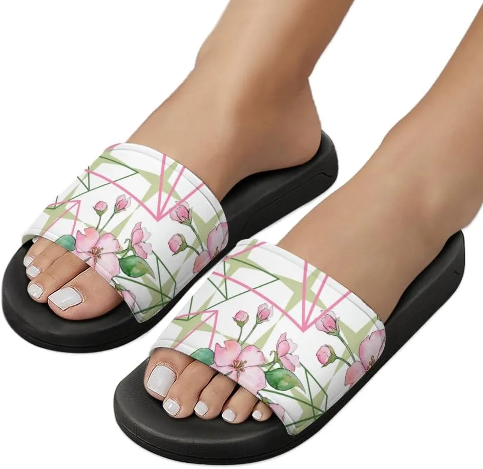 Unisex Slides for Women Men, Comfortable Slippers Slides, Non-slip Shower Shoes House Fashion Thick for Indoor & Outdoor（24080203）