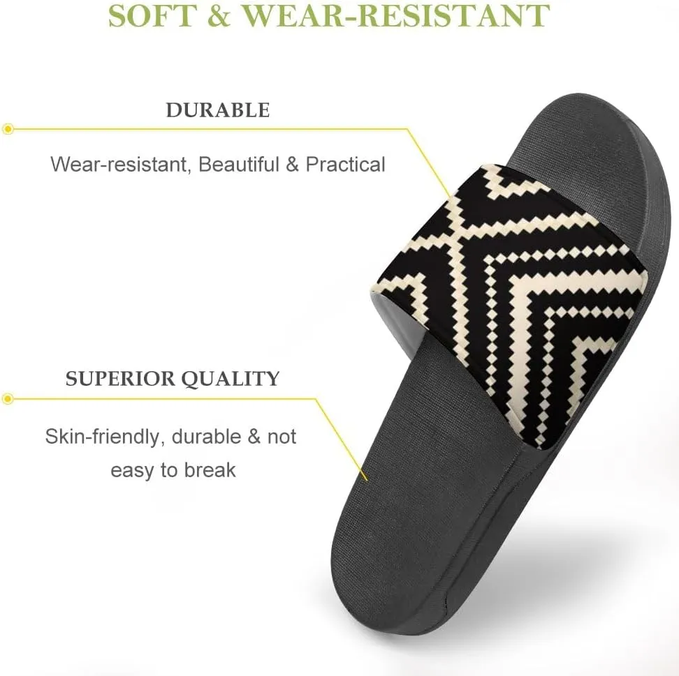 Unisex Slides for Women Men, Comfortable Slippers Slides, Non-slip Shower Shoes House Fashion Thick for Indoor & Outdoor（24082303）
