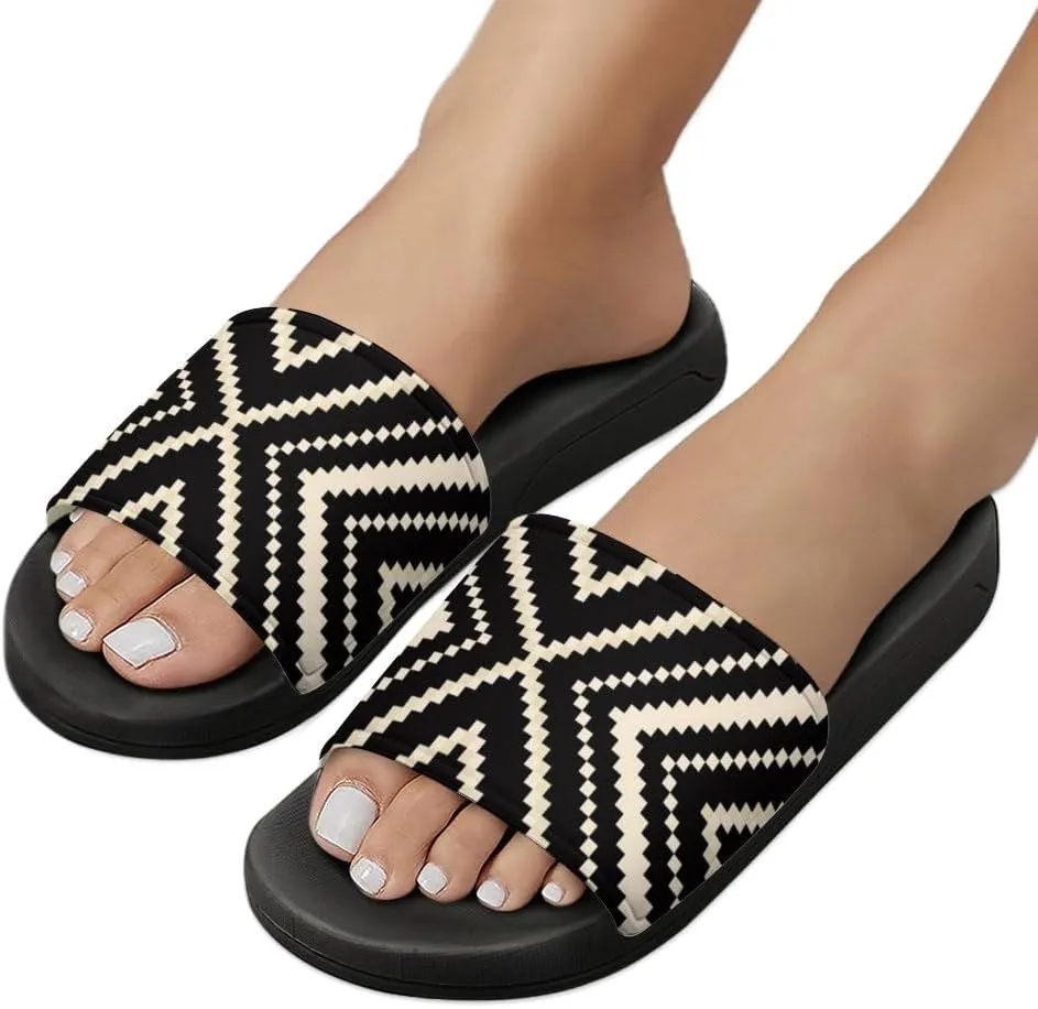 Unisex Slides for Women Men, Comfortable Slippers Slides, Non-slip Shower Shoes House Fashion Thick for Indoor & Outdoor（24082303）
