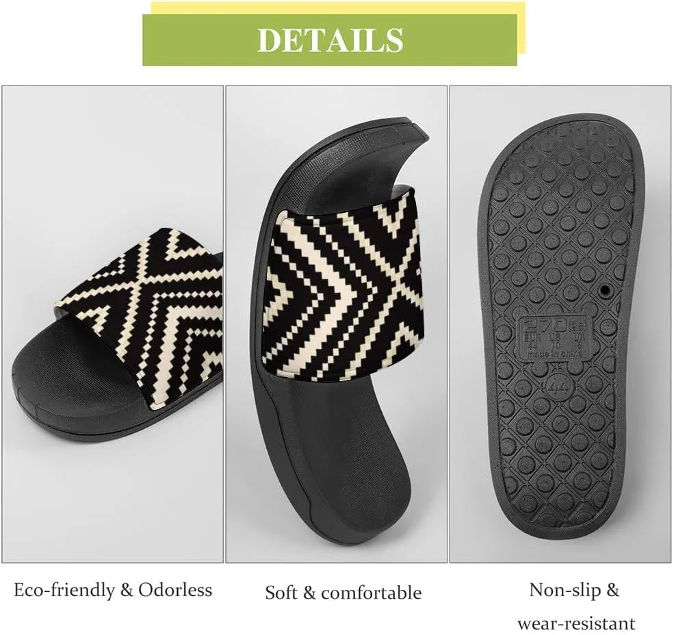 Unisex Slides for Women Men, Comfortable Slippers Slides, Non-slip Shower Shoes House Fashion Thick for Indoor & Outdoor（24082303）