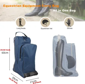 UNISTRENGH Portable Boot Carry Bag Horse Riding Tall Boot Bag with Handle, Equestrian Equipment Organizer for Storage Knight Boot Bag