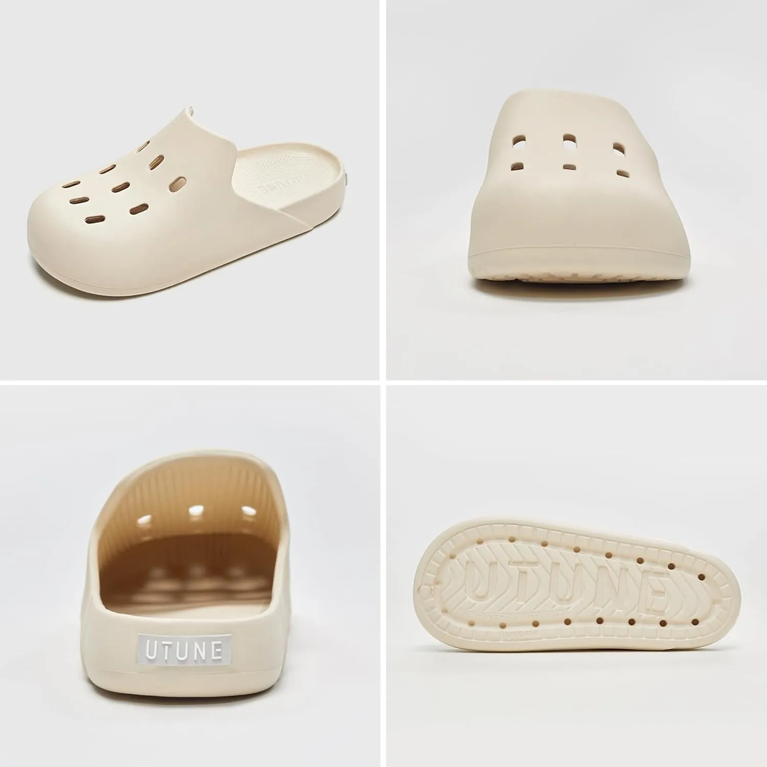 utune Mens and Womens Mules Classic Lined Clog Slippers