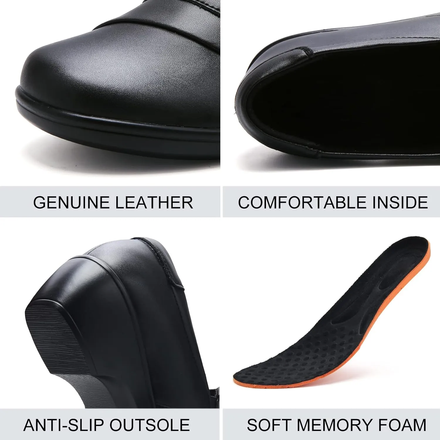 UZB Loafers for Women Dress Shoes Low Heel Slip On Shoes Casual Work Office Dressy Shoes