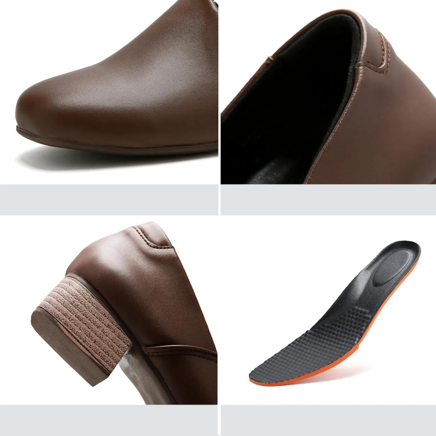 UZB Loafers for Women Dress Shoes Slip On Shoes Low Heel Casual Work Office Dressy Shoes