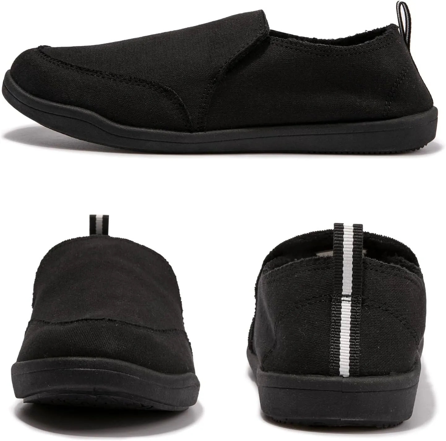 Vanessa Women's Slip On Canvas Sneakers with Arch Support Insoles Low Top Casual Walking Shoes Comfy Fashion Loafers