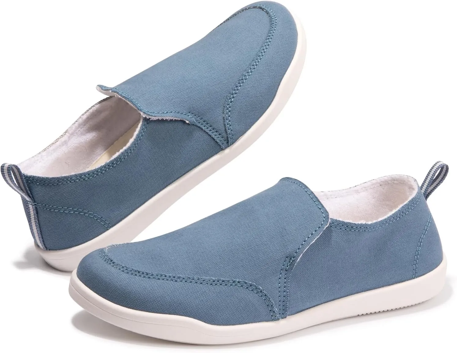 Vanessa Women's Slip On Canvas Sneakers with Arch Support Insoles Low Top Casual Walking Shoes Comfy Fashion Loafers
