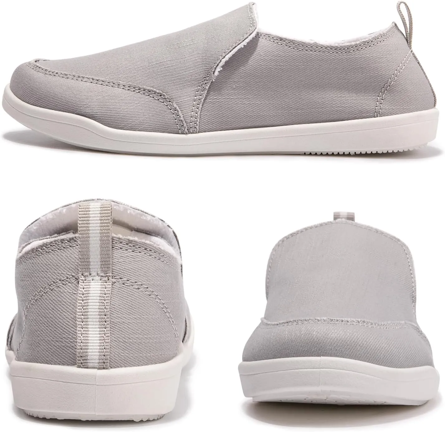 Vanessa Women's Slip On Canvas Sneakers with Arch Support Insoles Low Top Casual Walking Shoes Comfy Fashion Loafers