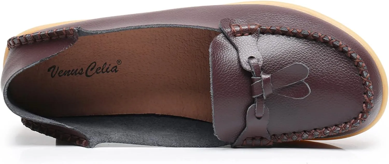 VenusCelia Women's Decoration Comfort Walking Flat Loafer