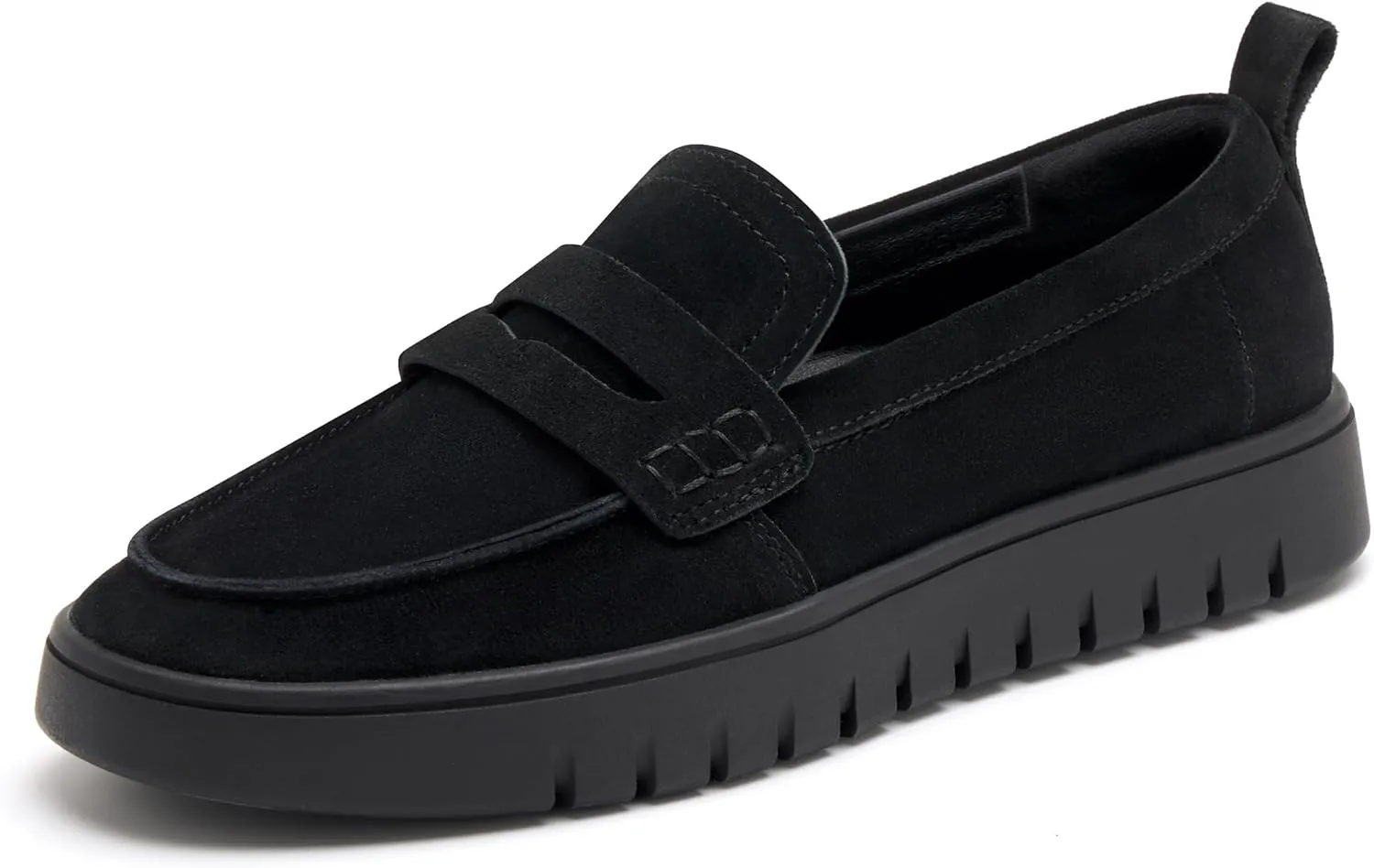 vodvob Women's Suede Leather Slip-On Loafers Casual Flats Comfortable & Lightweight Driving Penny Loafer Work Shoes