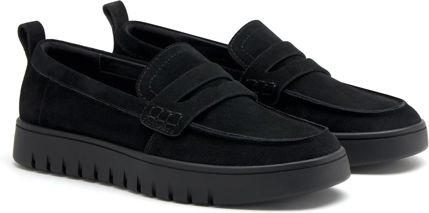 vodvob Women's Suede Leather Slip-On Loafers Casual Flats Comfortable & Lightweight Driving Penny Loafer Work Shoes