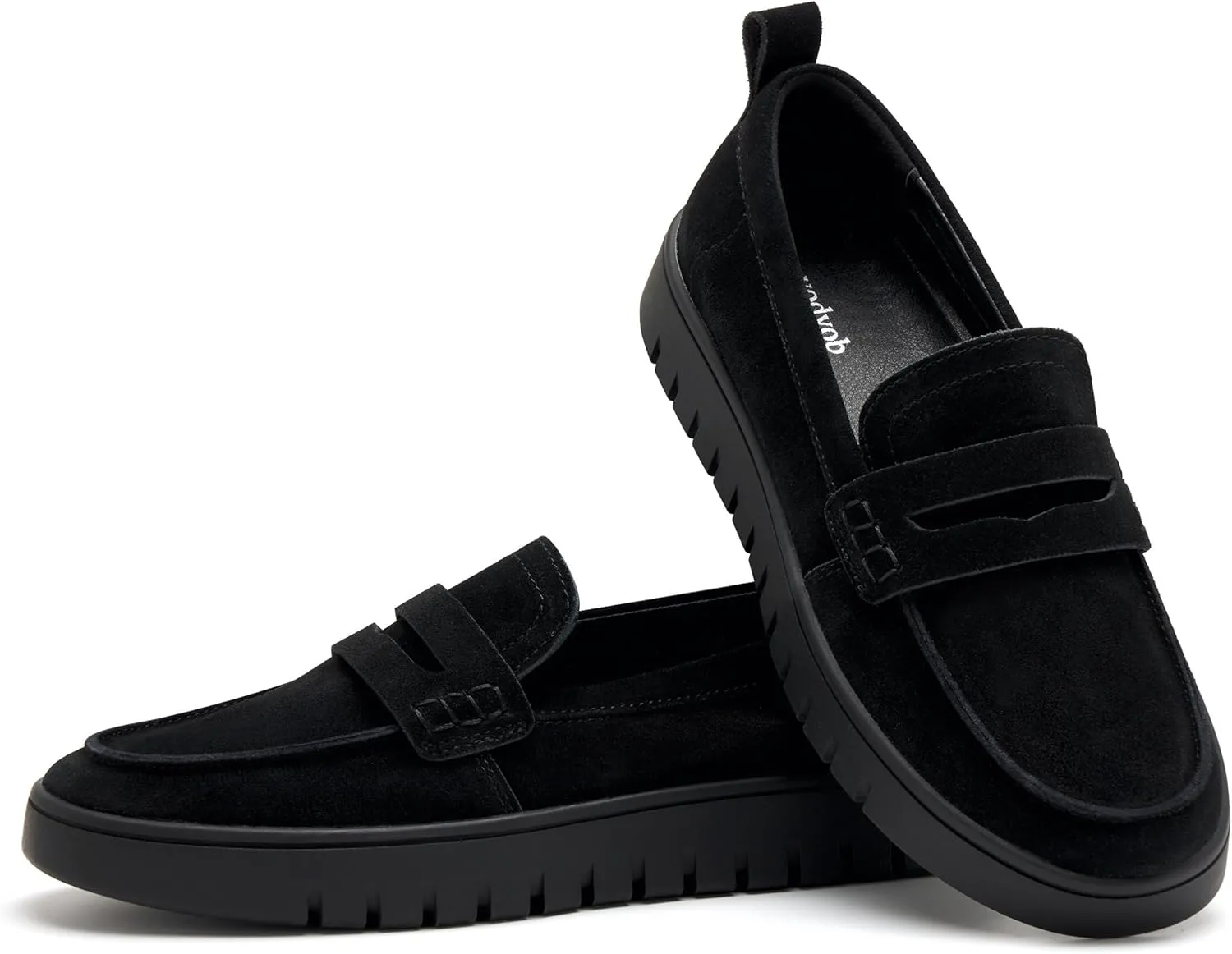 vodvob Women's Suede Leather Slip-On Loafers Casual Flats Comfortable & Lightweight Driving Penny Loafer Work Shoes