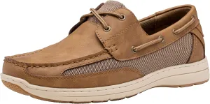 Vostey Men's Loafers & Slip-ons 3-Eye Boat Shoes Men Comfortable Casual Loafers for Men