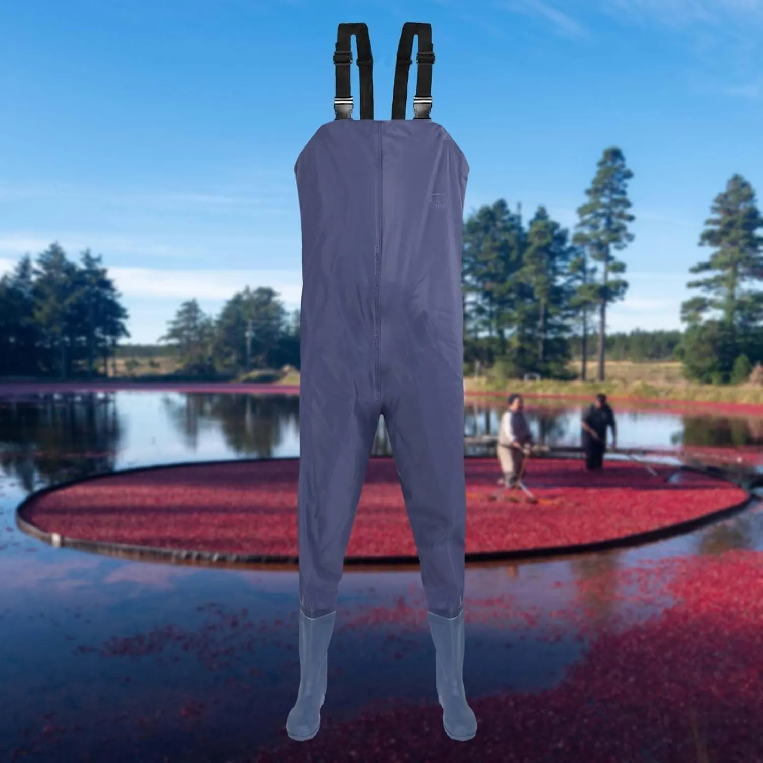 Waders for Men Waterproof One Piece Jumpsuits Lightweight Pants Durable Bootfoot Wader for Duck Hunting Fishing