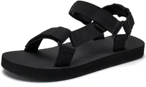 WateLves Men's Sandals Hiking-Sport-Sandals with Adjustable Webbing Lightweight Water-Athletic-Beach-Sandals for Walking-Fishing-Travel-Trekking-Camping