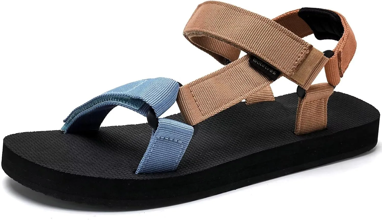 WateLves Men's Sandals Hiking-Sport-Sandals with Adjustable Webbing Lightweight Water-Athletic-Beach-Sandals for Walking-Fishing-Travel-Trekking-Camping