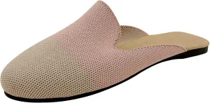WENJIAZHIZHI Knit Mules House Slippers for Womens Cut-Out Slides Sandals Flats Dress Shoes Casual Slip-On Backless Loafers