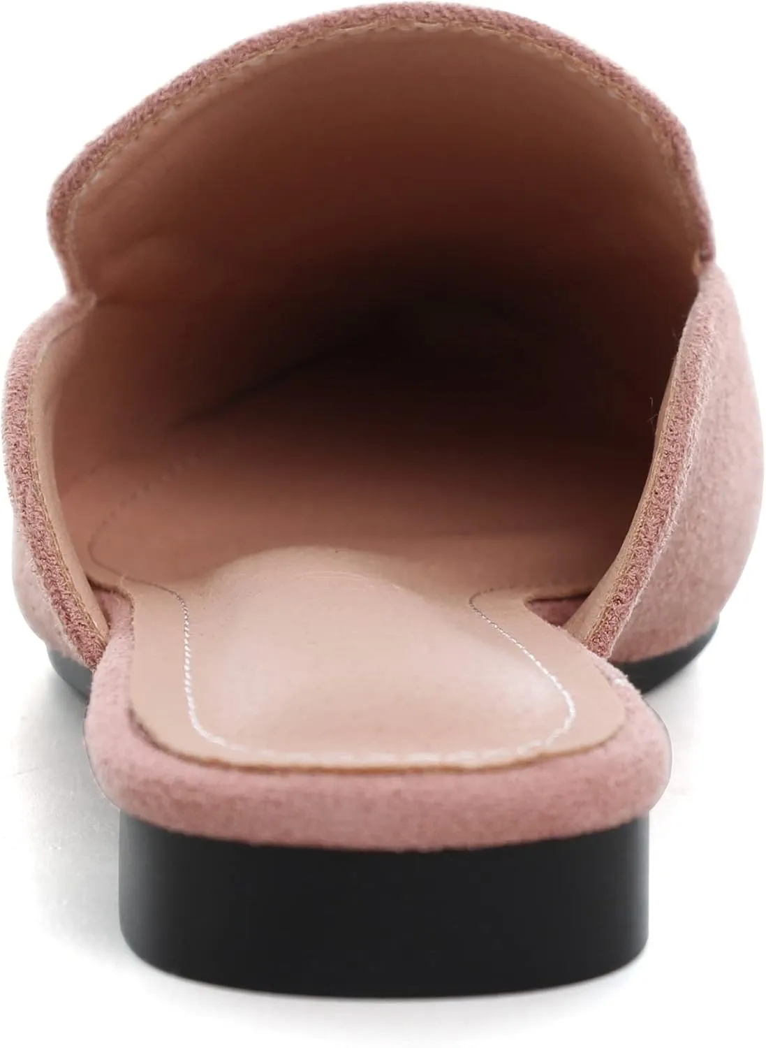 WENJIAZHIZHI Suede Mules Slippers for Women's Shoes Pointed Toe Backless Flats Slides Sandals Slip-On Loafers