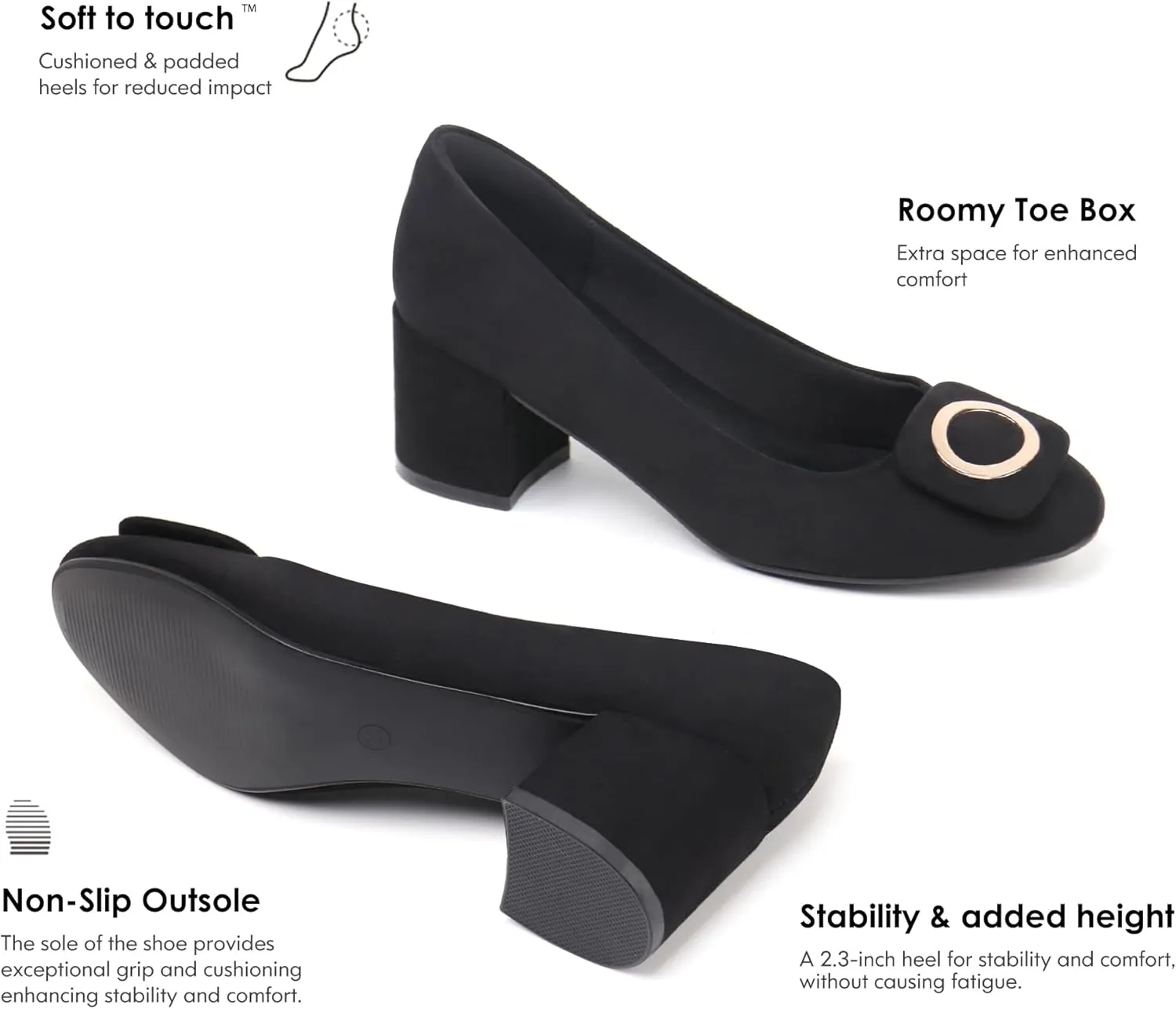 Women Bunion Shoes Orthopedic Slip On Loafers Low Heel Pumps