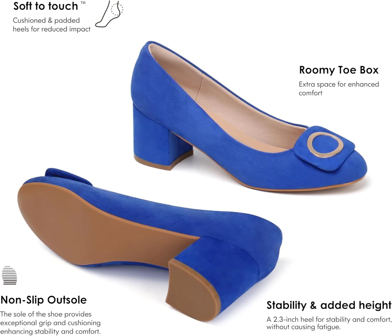 Women Bunion Shoes Orthopedic Slip On Loafers Low Heel Pumps