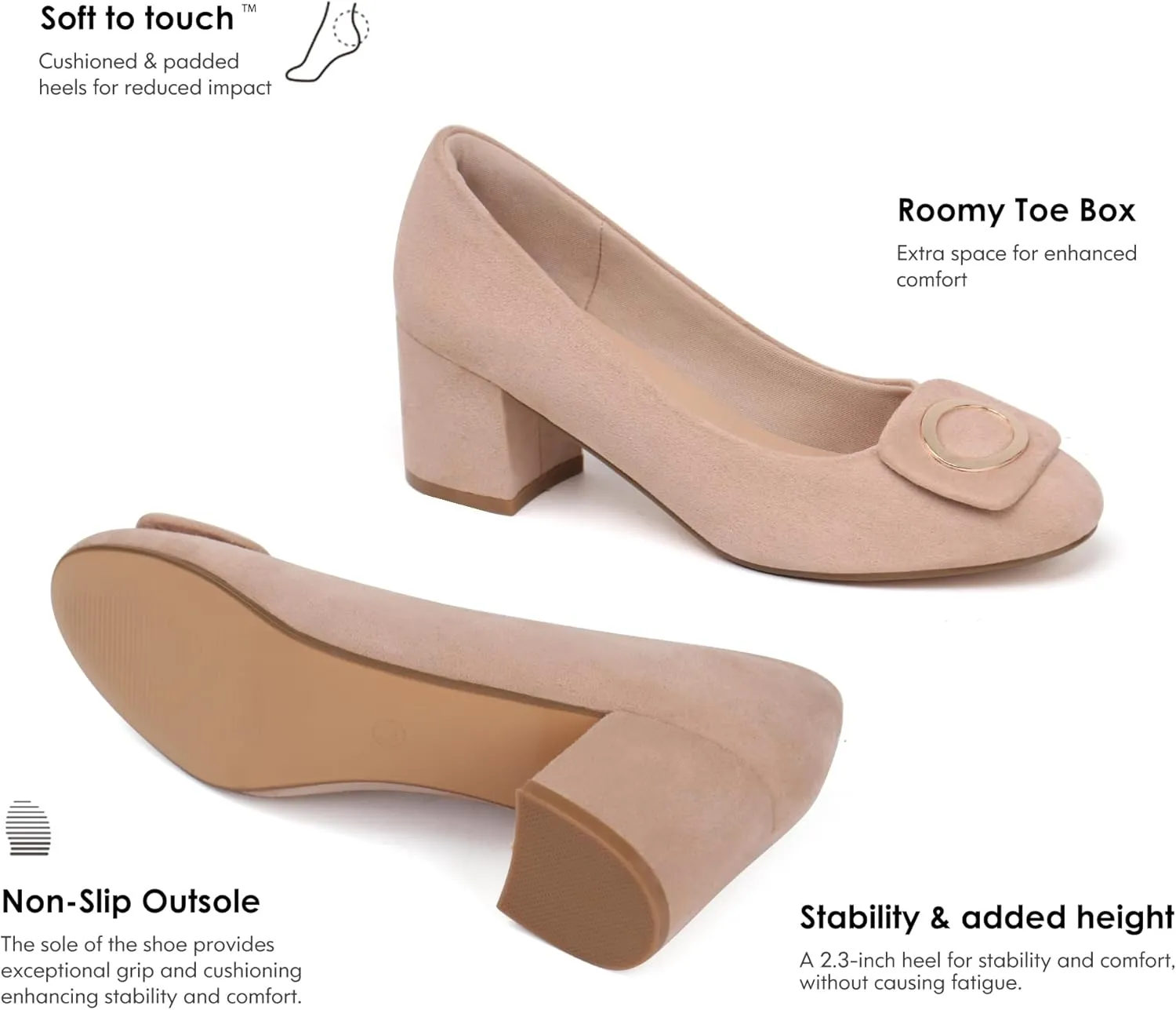 Women Bunion Shoes Orthopedic Slip On Loafers Low Heel Pumps