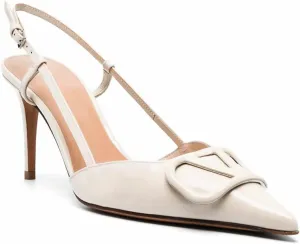 Women Heeled Slingback Sandals Closed Pointed Toe Stiletto High Heels Slip-On Backless Evening Prom Party Dress Shoes