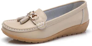Women Penny Loafer Casual Comfort Slip on Shoes Walking Flat Driving Moccasins Wide Width Shoes Ladies