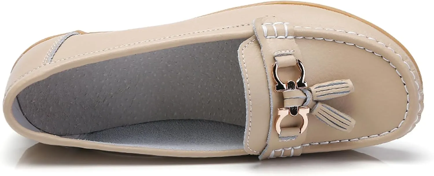 Women Penny Loafer Casual Comfort Slip on Shoes Walking Flat Driving Moccasins Wide Width Shoes Ladies
