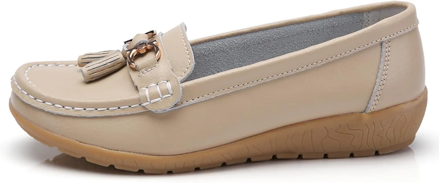 Women Penny Loafer Casual Comfort Slip on Shoes Walking Flat Driving Moccasins Wide Width Shoes Ladies