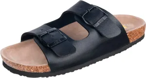 Women's Comfort Slides for Women Cow Suede Cork Footbed Sandals with Adjustable Strap Buckle Open Toe Beach Sandals