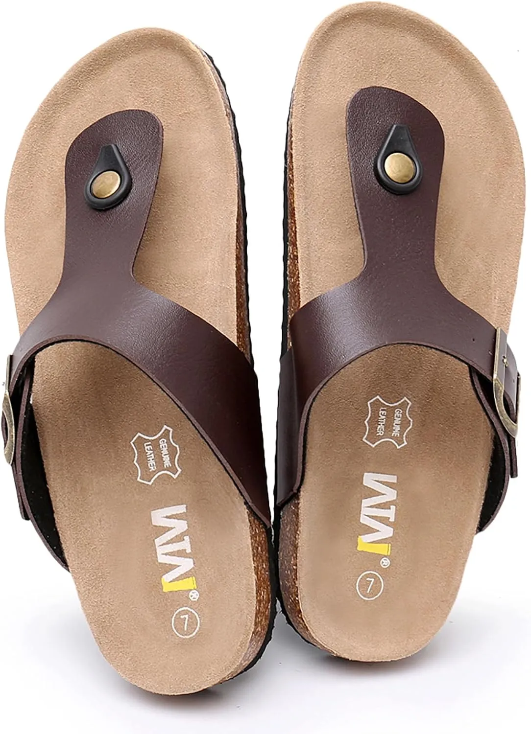 Women's Comfort Slides for Women Cow Suede Cork Footbed Sandals with Adjustable Strap Buckle Open Toe Beach Sandals