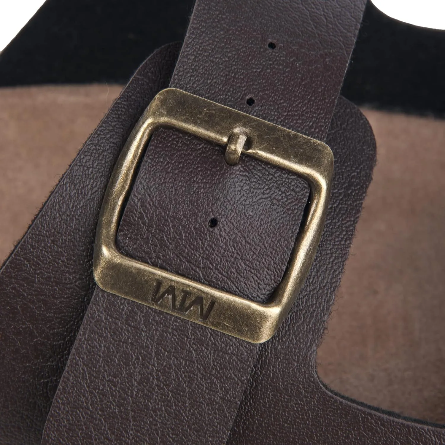 Women's Comfort Slides for Women Cow Suede Cork Footbed Sandals with Adjustable Strap Buckle Open Toe Beach Sandals