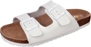 Women's Comfort Slides for Women Cow Suede Cork Footbed Sandals with Adjustable Strap Buckle Open Toe Beach Sandals