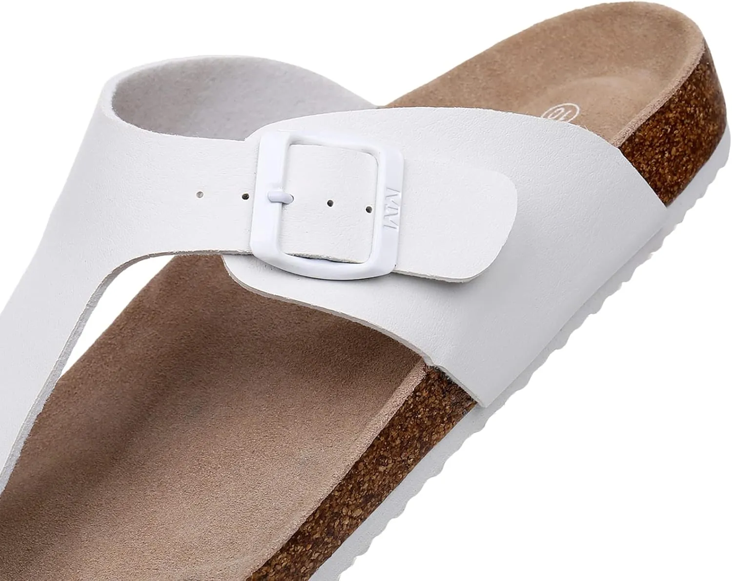 Women's Comfort Slides for Women Cow Suede Cork Footbed Sandals with Adjustable Strap Buckle Open Toe Beach Sandals