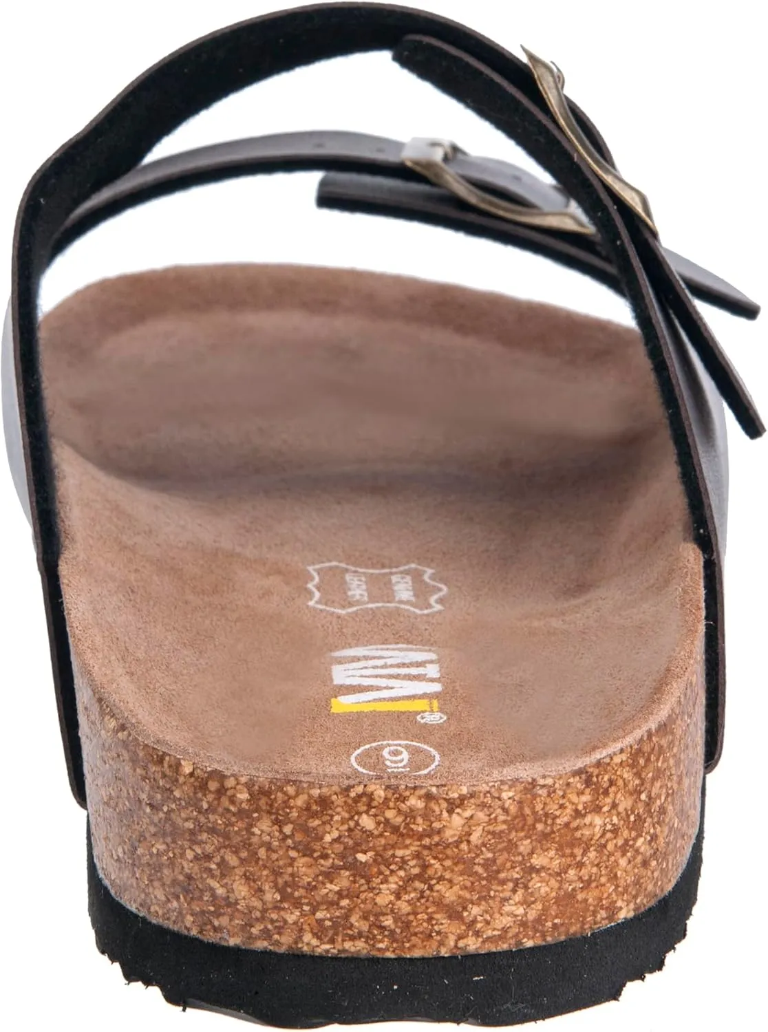 Women's Comfort Slides for Women Cow Suede Cork Footbed Sandals with Adjustable Strap Buckle Open Toe Beach Sandals