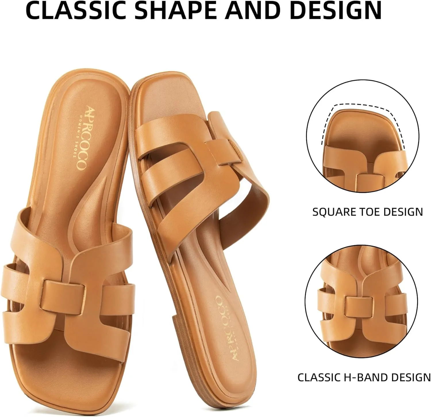 Women's Flat Sandals Casual Slip On Cross Band Sandals for Women Summer Dressy Slide Beach Sandal
