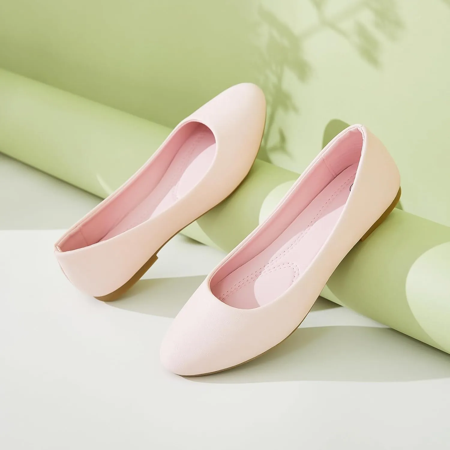 Women's Flats Dress Shoes Comfortable PU Leather Casual Slip on Shoes Loafers Business Work Office