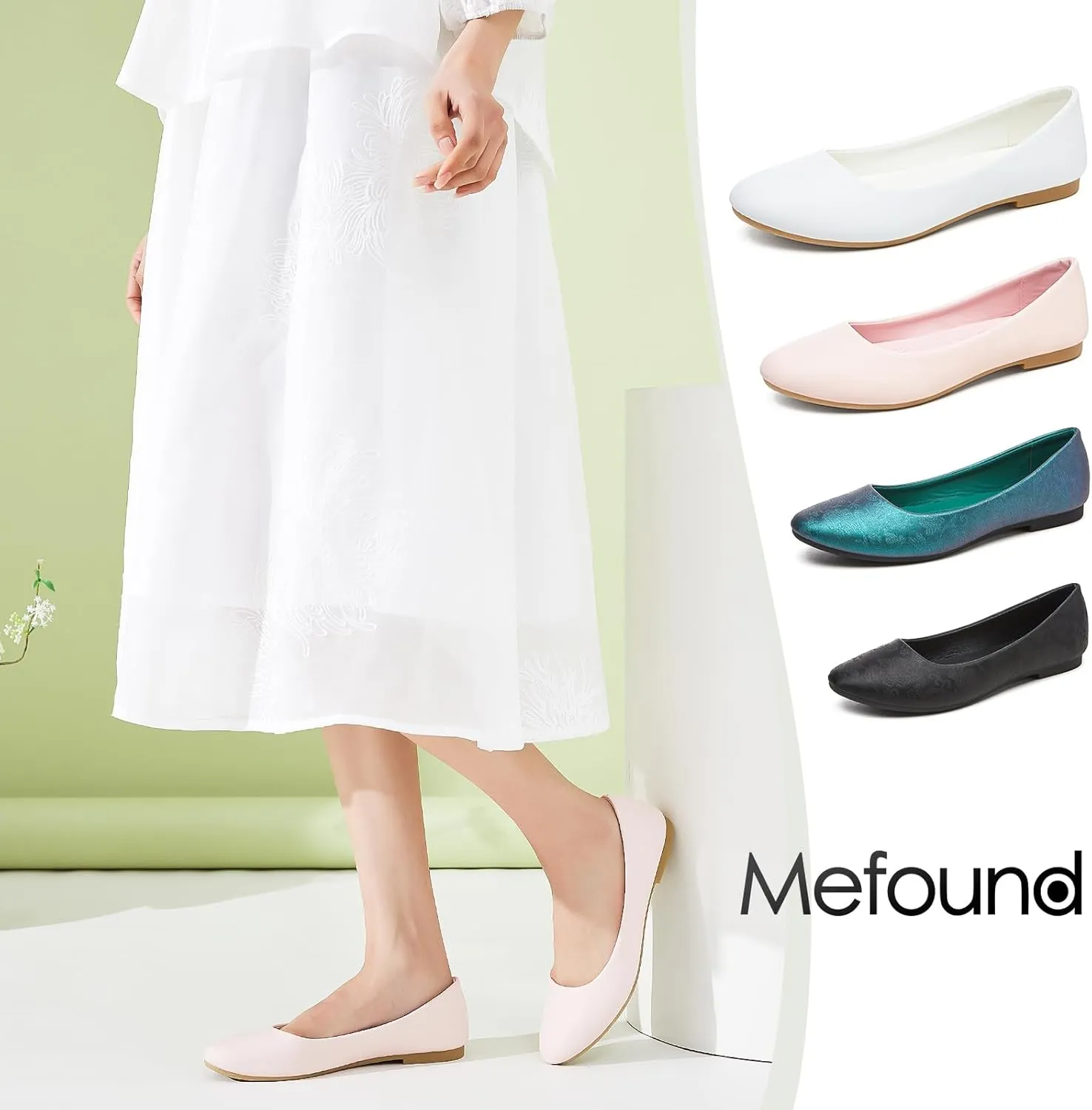 Women's Flats Dress Shoes Comfortable PU Leather Casual Slip on Shoes Loafers Business Work Office