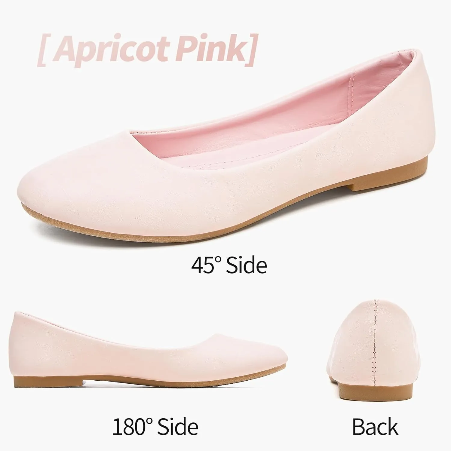 Women's Flats Dress Shoes Comfortable PU Leather Casual Slip on Shoes Loafers Business Work Office