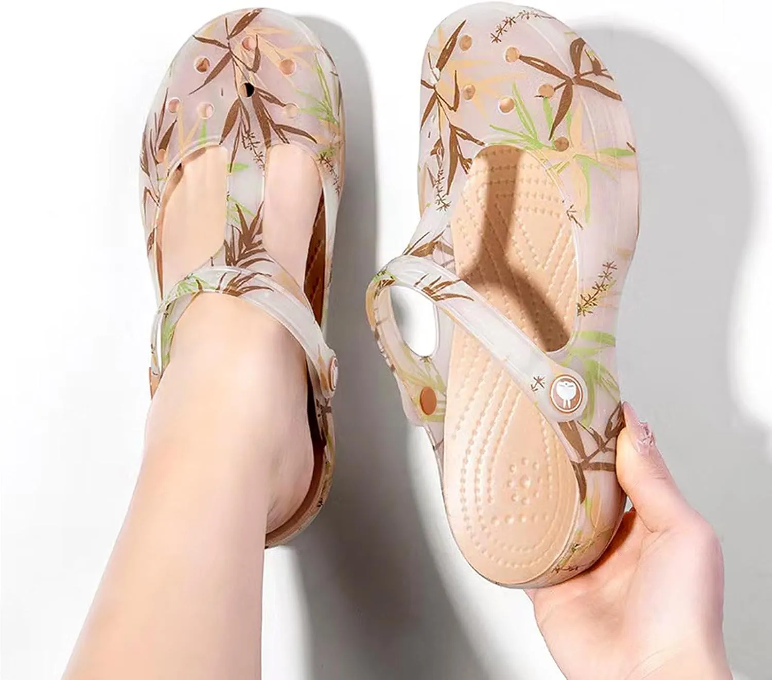 Women's Garden Clogs, Non Slip Platform Mules and Clogs Jelly Hole Shoes