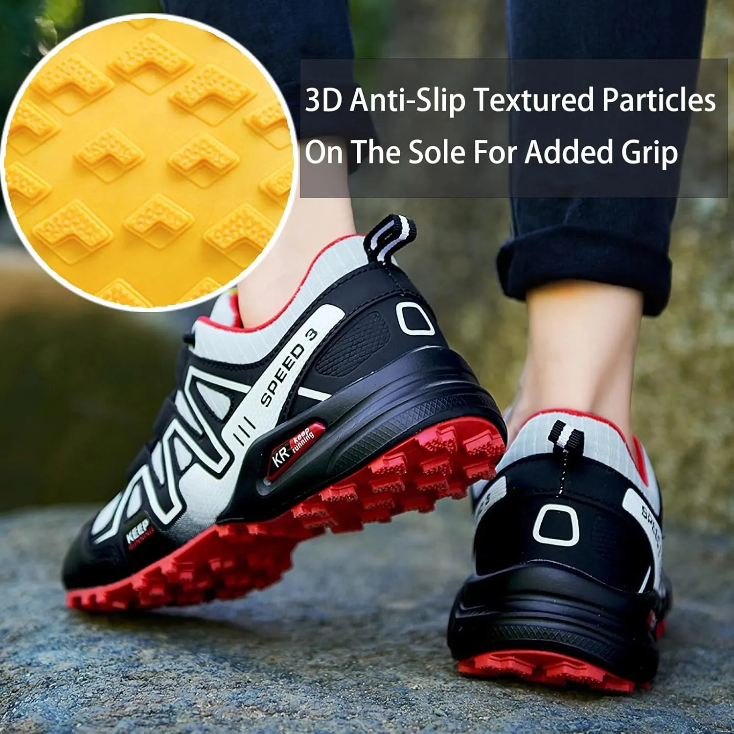 Women's Hiking Shoes Water Resistant Hiking Sneakers Trekking Shoes Trail Walking Running Camping Shoes Non-Slip Breathable Comfortable Lightweight
