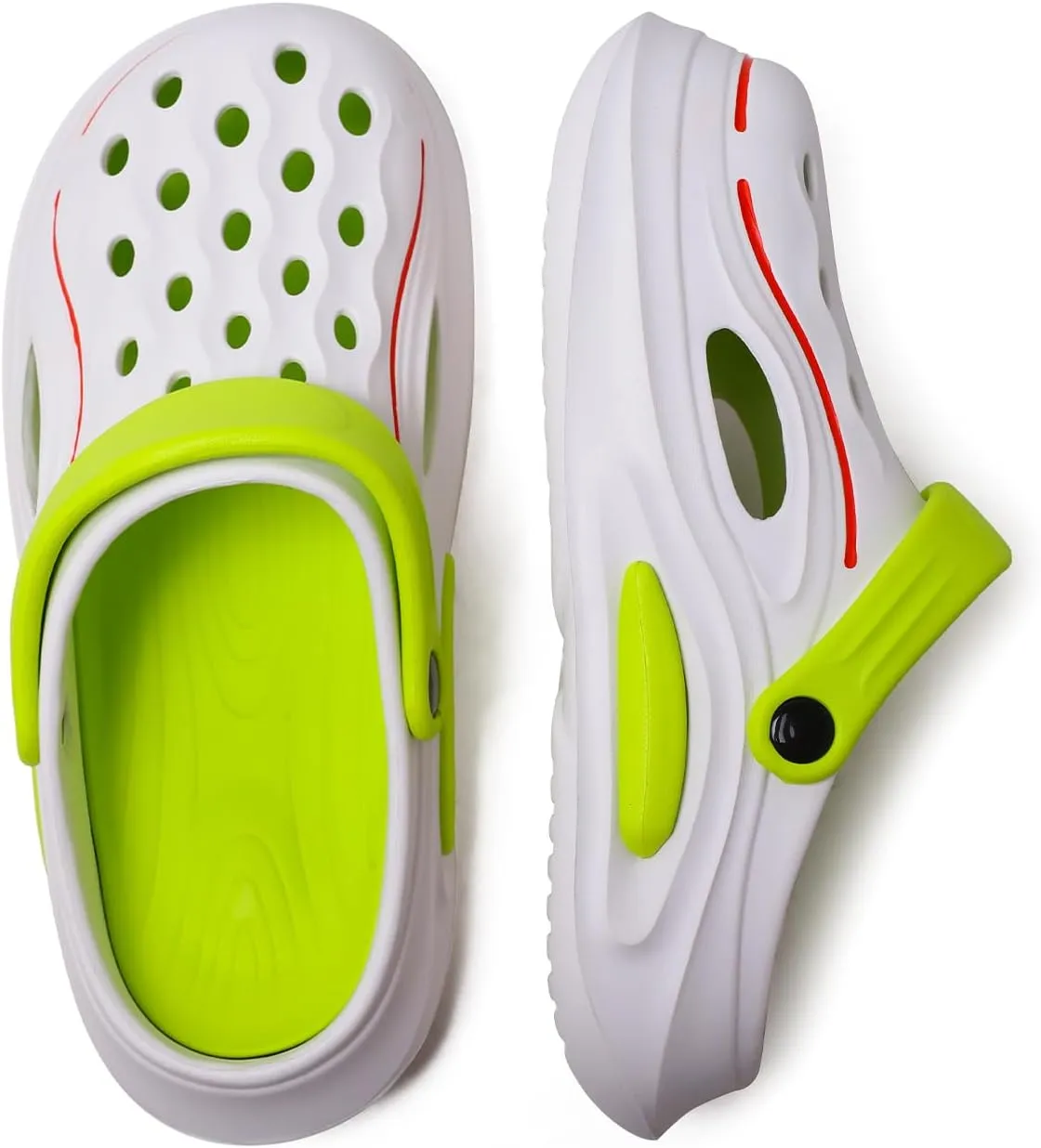 Womens Mens Garden Shoes Arch Support Clogs Non-Slip Outdoor Beach Slippers with Removable Cushion Footbed