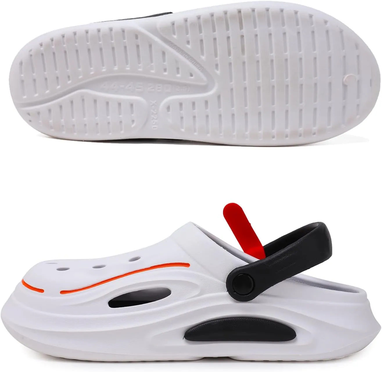 Womens Mens Garden Shoes Arch Support Clogs Non-Slip Outdoor Beach Slippers with Removable Cushion Footbed