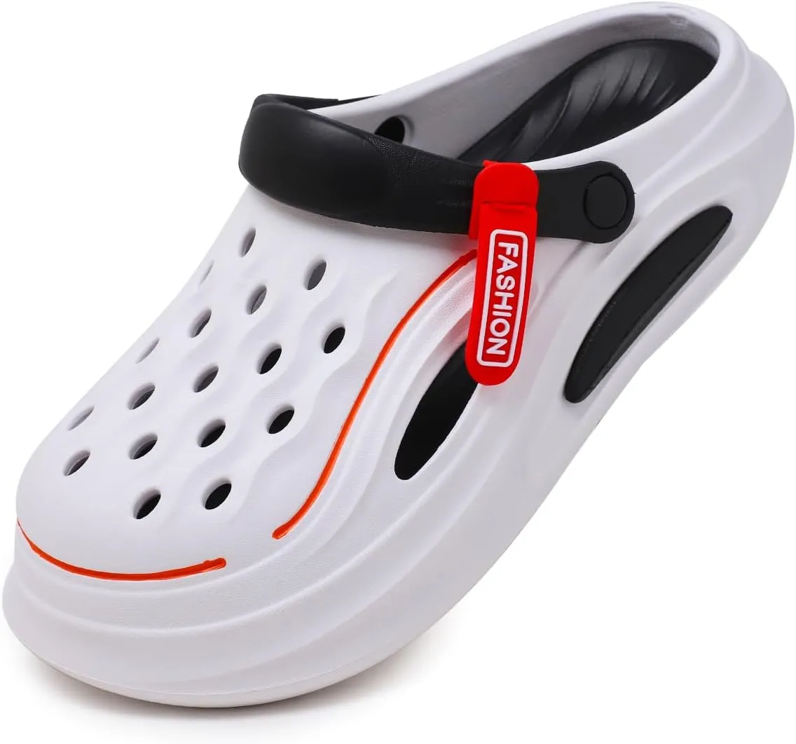Womens Mens Garden Shoes Arch Support Clogs Non-Slip Outdoor Beach Slippers with Removable Cushion Footbed