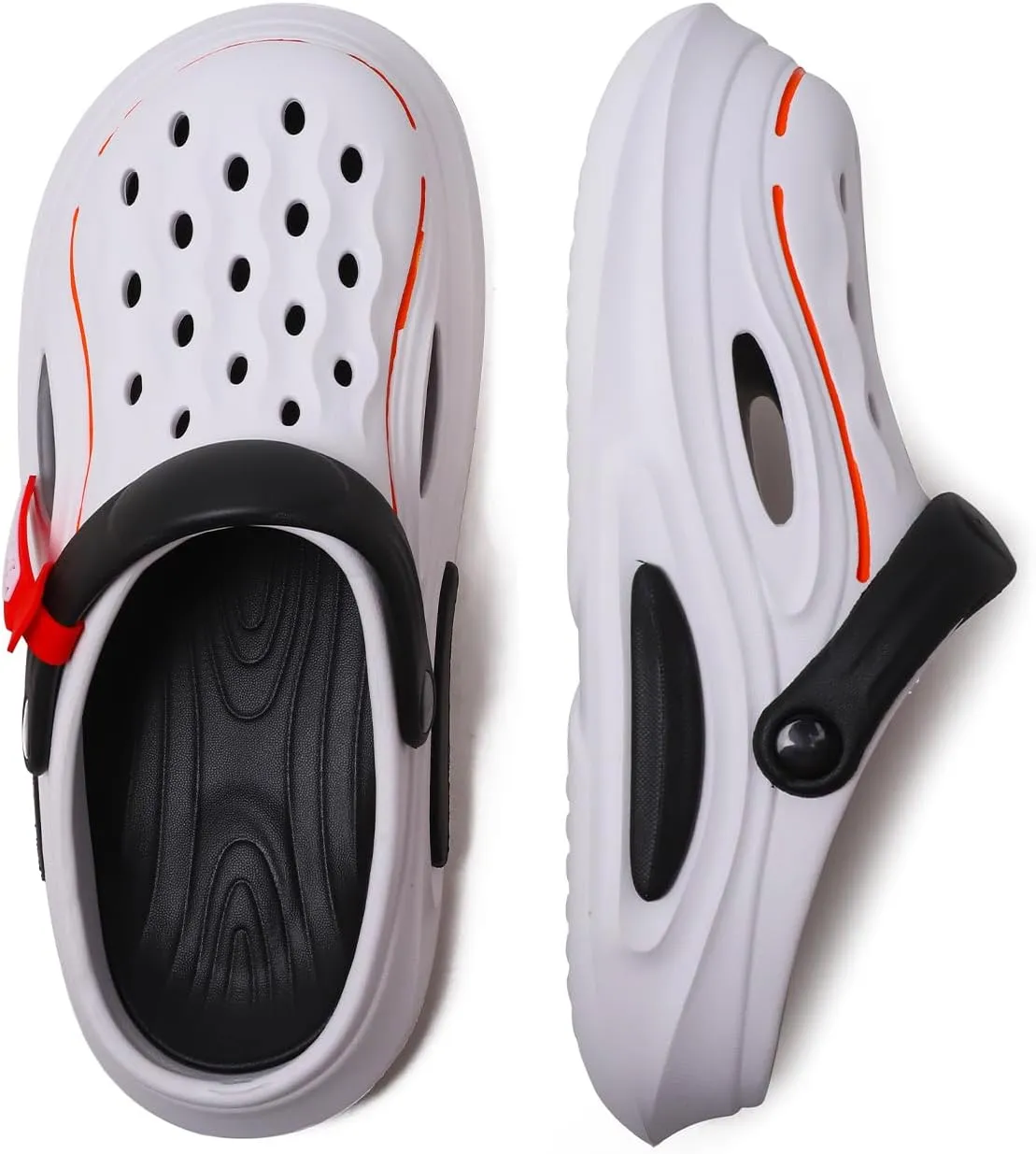 Womens Mens Garden Shoes Arch Support Clogs Non-Slip Outdoor Beach Slippers with Removable Cushion Footbed