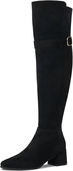 Women's Over The Knee Boots Chunky Heel Thigh High Boots Suede Long Boots Pointed Toe Tall Boots for Women
