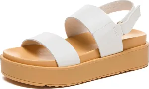 Women's Platform Sandals Comfortable Arch Support Open Toe Wedge Sandal with Adjustable Strap for Summer